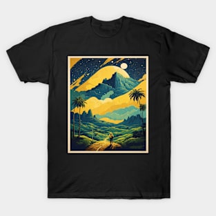 Goias Brazil Starry Night Vintage Tourism Travel Poster Art T-Shirt